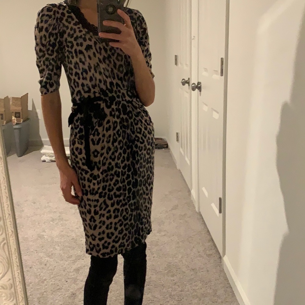 Zara cheetah lace dress